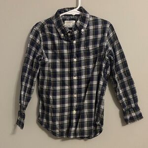 Crewcuts Blue and Yellow Plaid Button Down Shirt